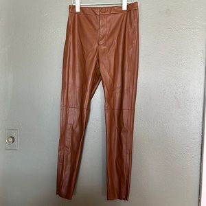 Brand New Zara Faux Leather Hi-Rise Leggings